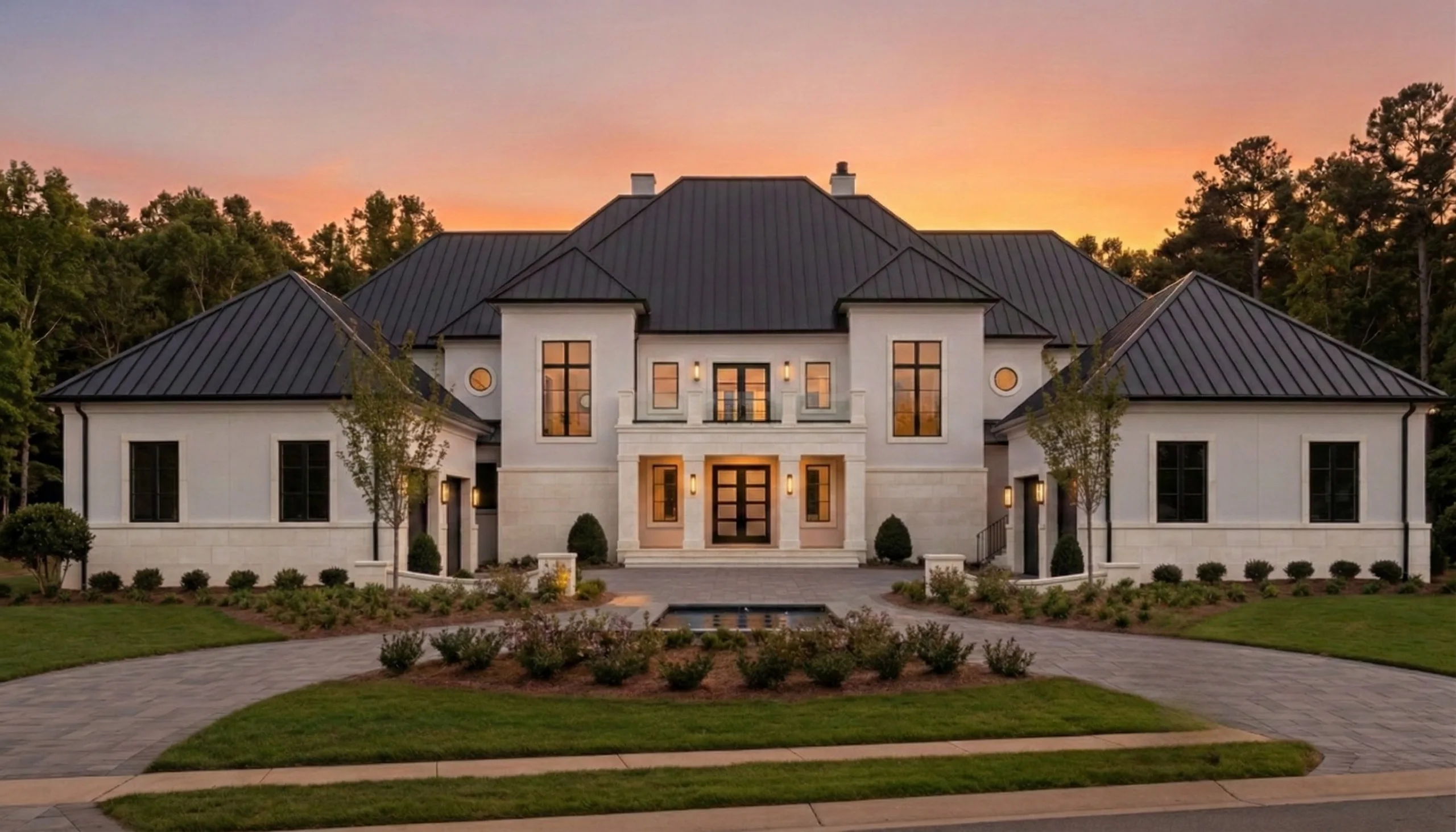 Chateau Briand front exterior design reference for STEEL Structure Homes.