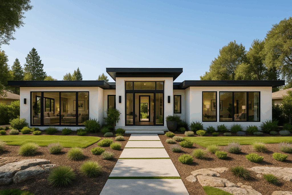 Contemporary steel-framed custom home in Ontario by leading Steel Home Builders in Ontario.