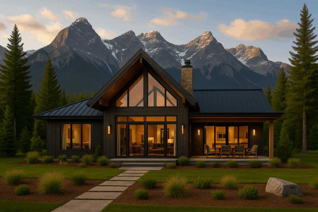Modern steel-framed home in the Alberta Rockies – Steel Home Builders in Alberta