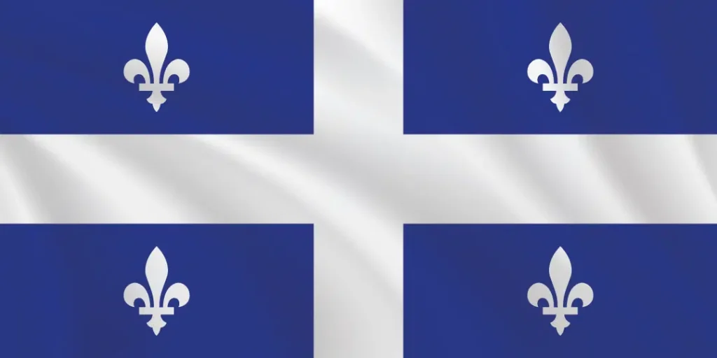 Quebec flag representing the provincial identity and service area of Steel Custom Home Builders in Quebec.